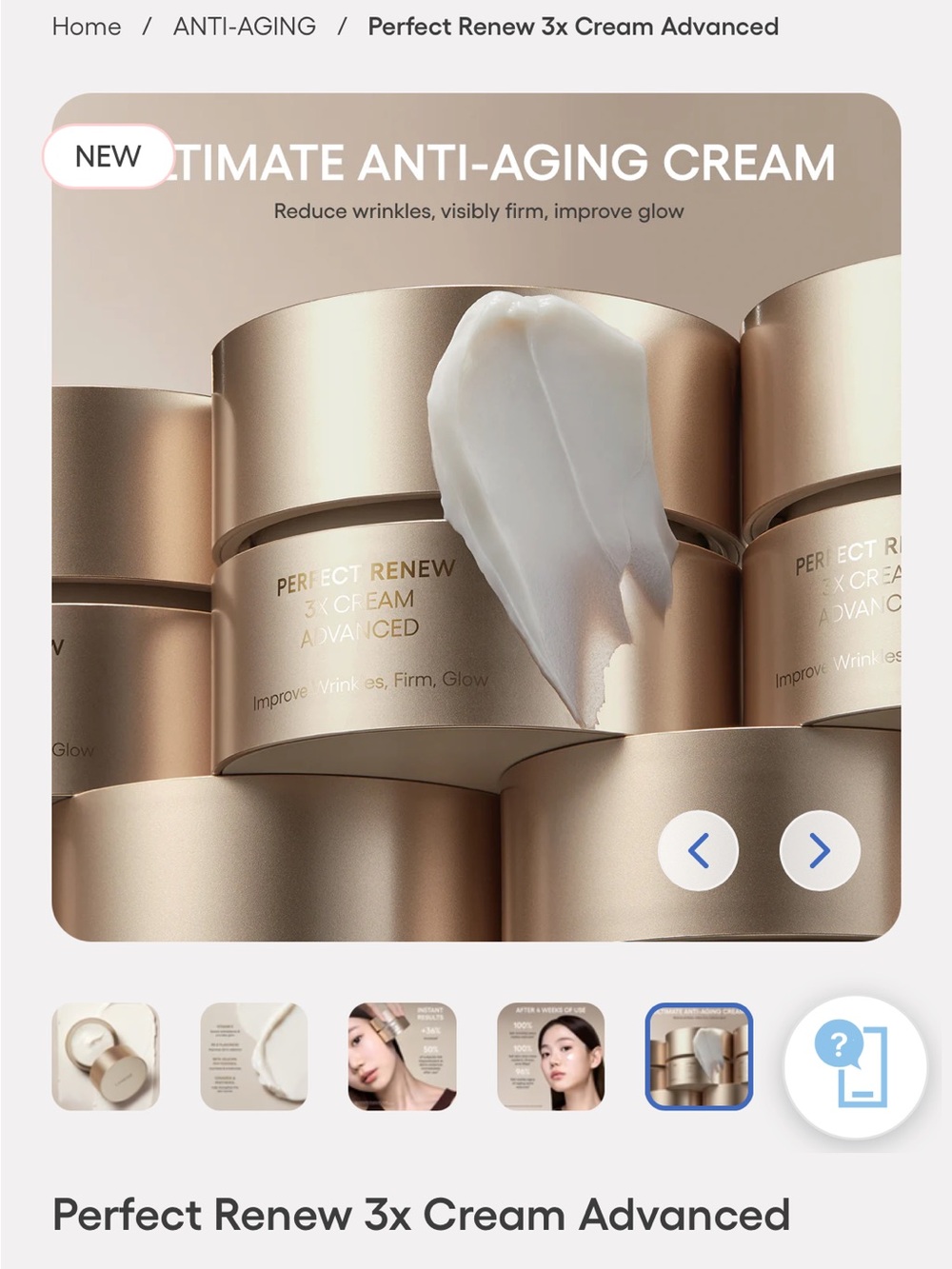 New in Box - LANEIGE Perfect Renew 3x Cream Advanced - Cream - Picture 5 of 12